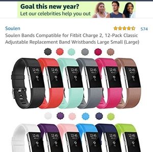 Soulen fitbit change 2 B harge 2 (12-pack, small)